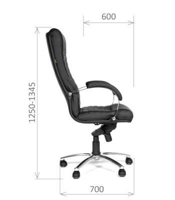 Офисное кресло CHAIRMAN 480 Экокожа премиум черная в Петрозаводске - изображение 2